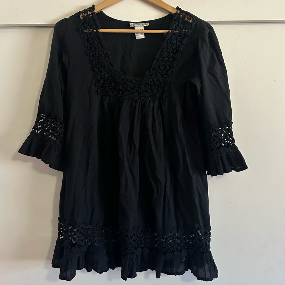 Cute Options Black Blouse Size S